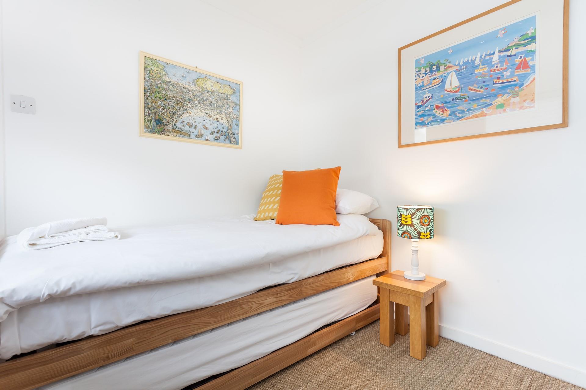 Single bed and trundle bed sleeps up to two guests, perfect for the little ones.