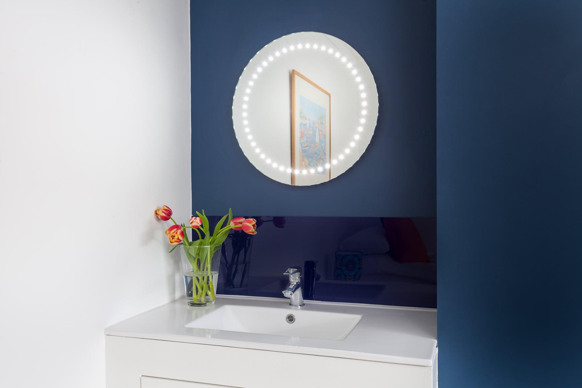 The vanity unit is perfect for getting ready for the day.