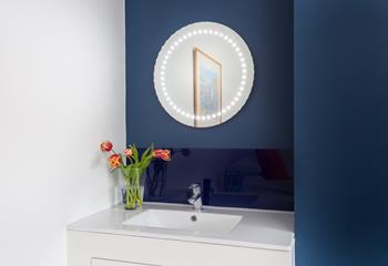 The vanity unit is perfect for getting ready for the day.