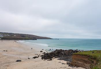 Whether you visit in summer or winter, Porthmeor beach is beautiful to explore any time of year.