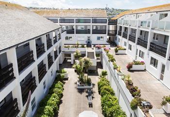 St Nicholas Court complex is ideally located next to Porthmeor beach.