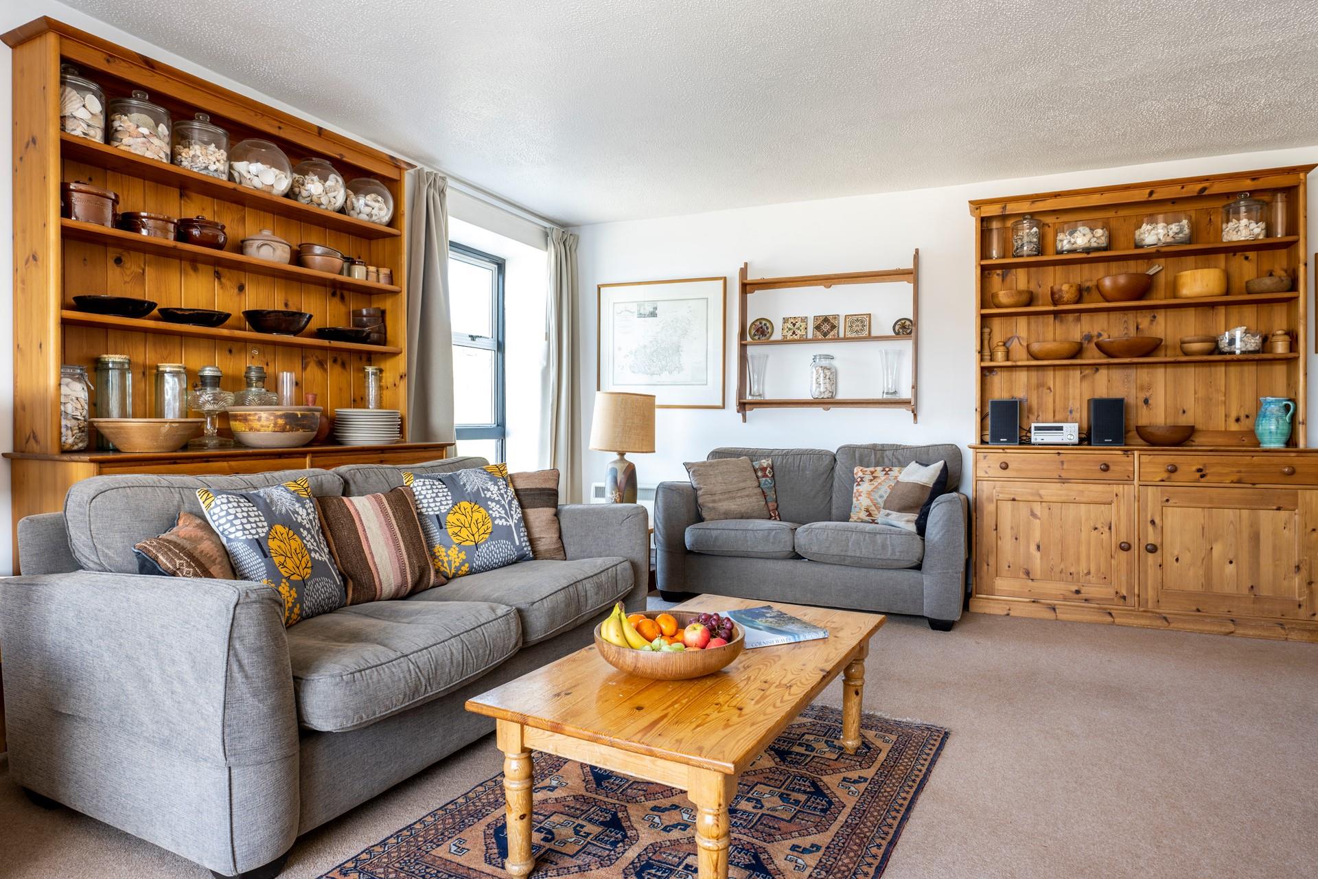 You will never tire of sitting on the sofas staring out at Porthmeor beach.