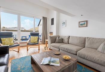 Spend evenings in the cosy sitting room after days on Porthmeor beach.