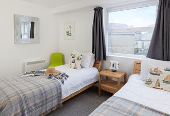 The twin room is ideal for additional guests to relax.