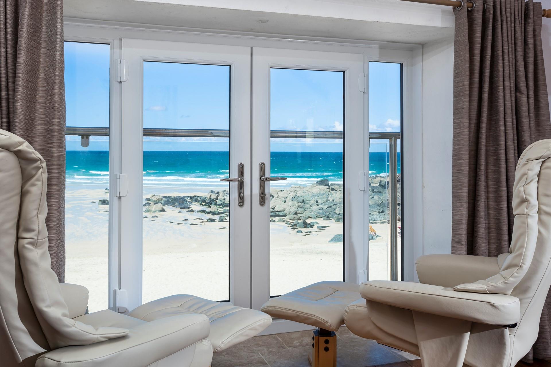You couldn't get a better view of the beautiful sands of Porthmeor beach.