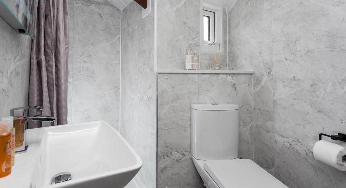 The bathroom provides the perfect space to get ready for the day.