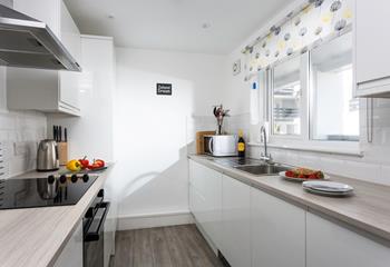 The well-equipped kitchen is perfect for cooking up family meals.