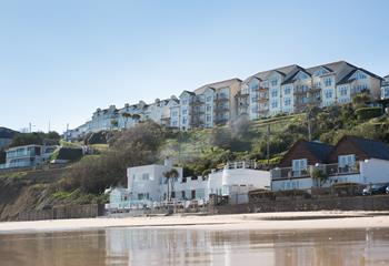 Carbis Beach Apartments are perfectly positioned above the beach to take full advantage of the sea views. 