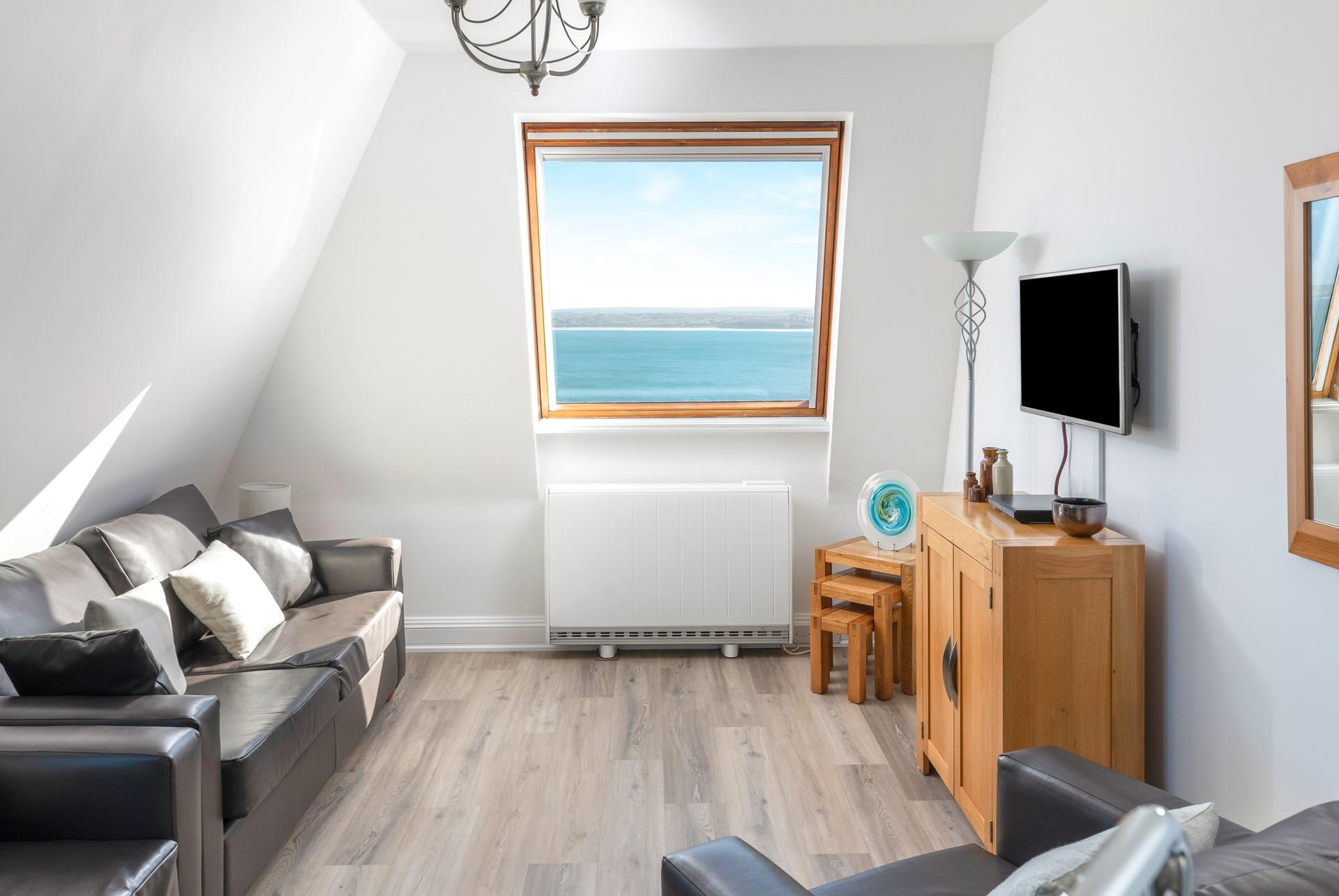 Watch the sunset from the window each evening.