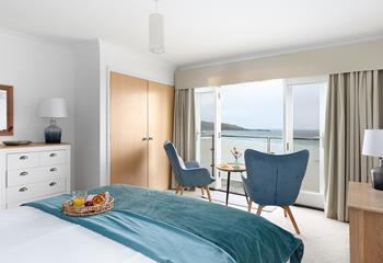 You don't even need to leave your bed to enjoy remarkable views of Porthmeor beach.