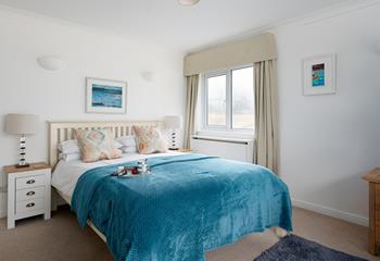 Snuggle down in your cosy double bed after a busy day swimming in the Cornish seas.