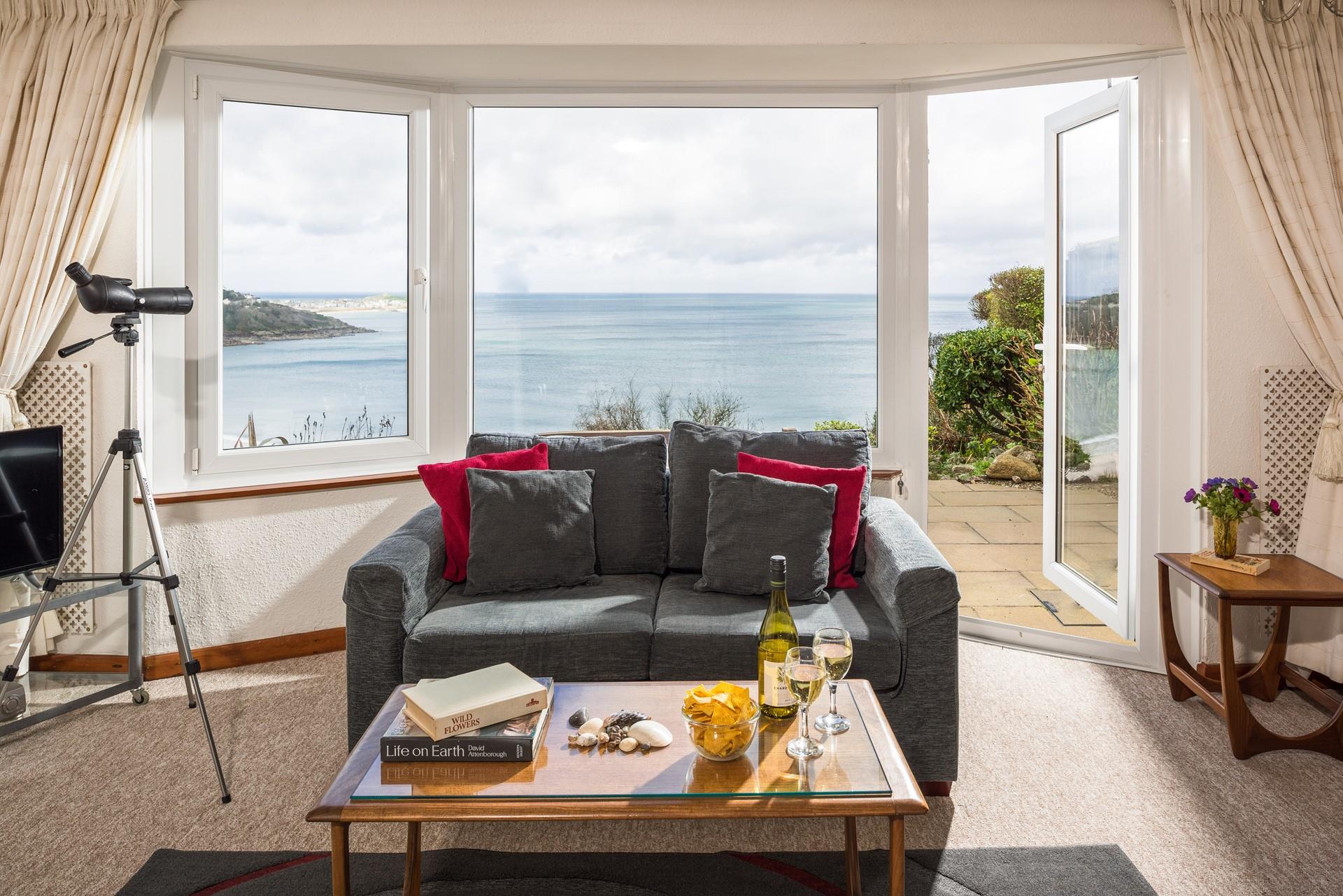 Dolphin watching through the telescope is a must during your stay at Sea Blue. 