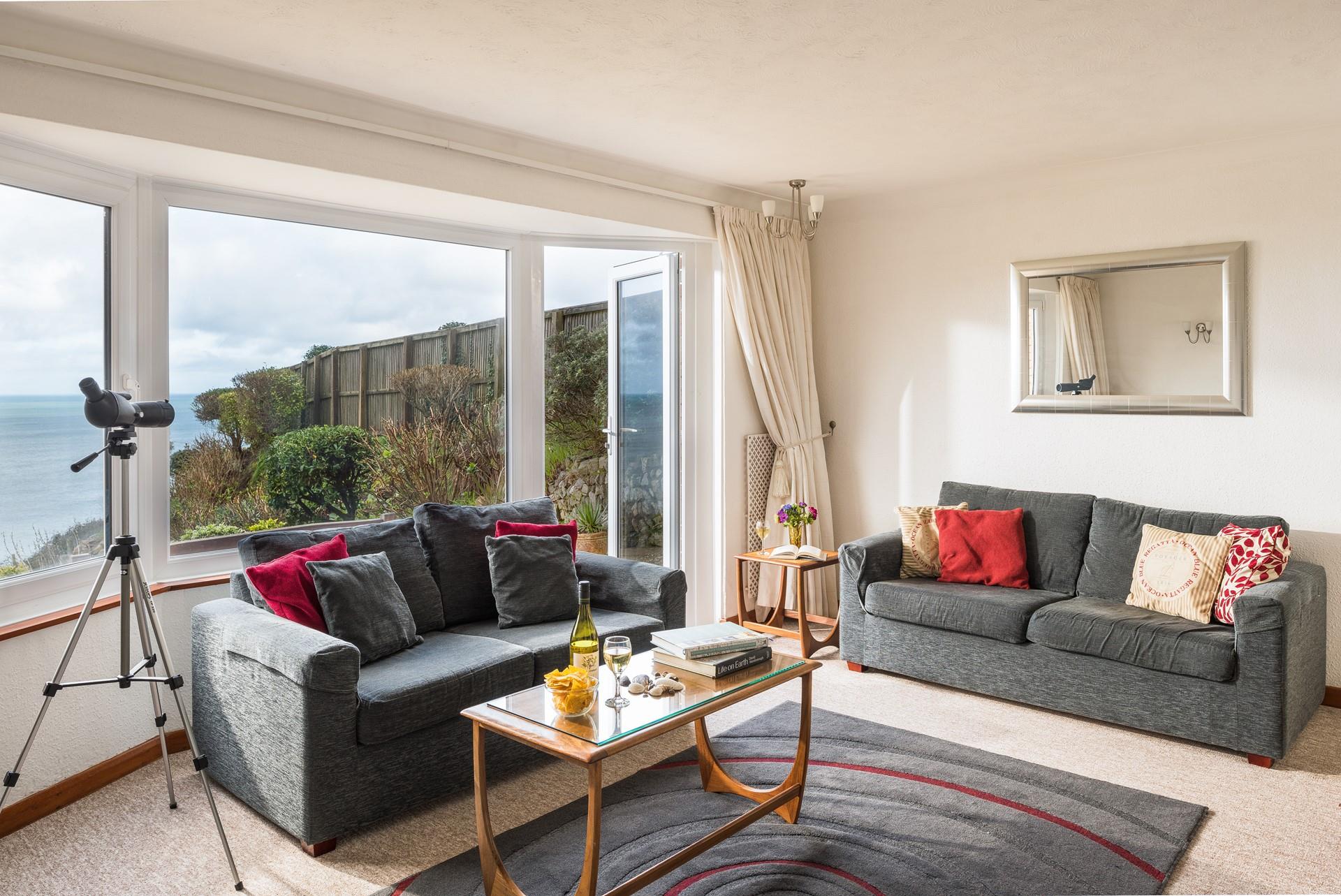 Throw open the door and let the sea air drift into the living space. 