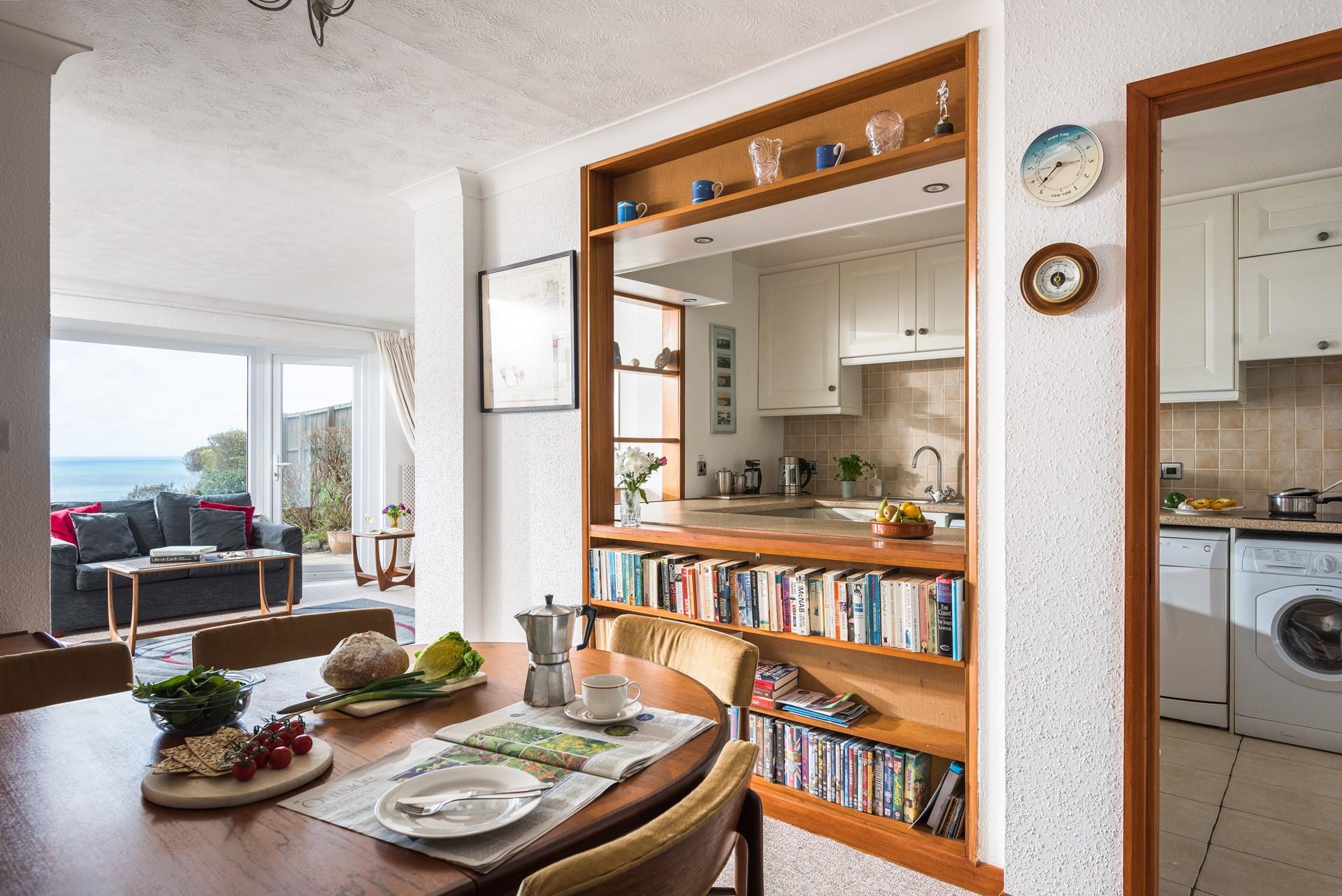 The semi-open plan design creates a light and spacious living area. 