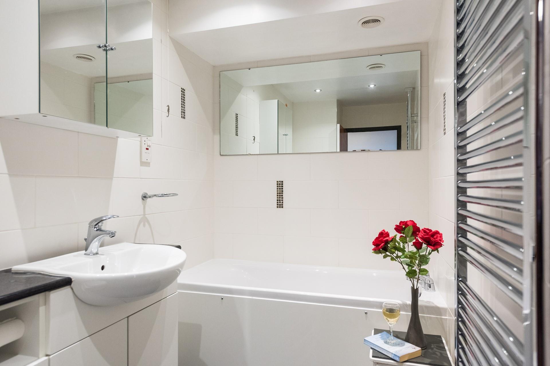 Treat yourself to a relaxing bath with a glass of wine and a good book - that's what holidays are for.