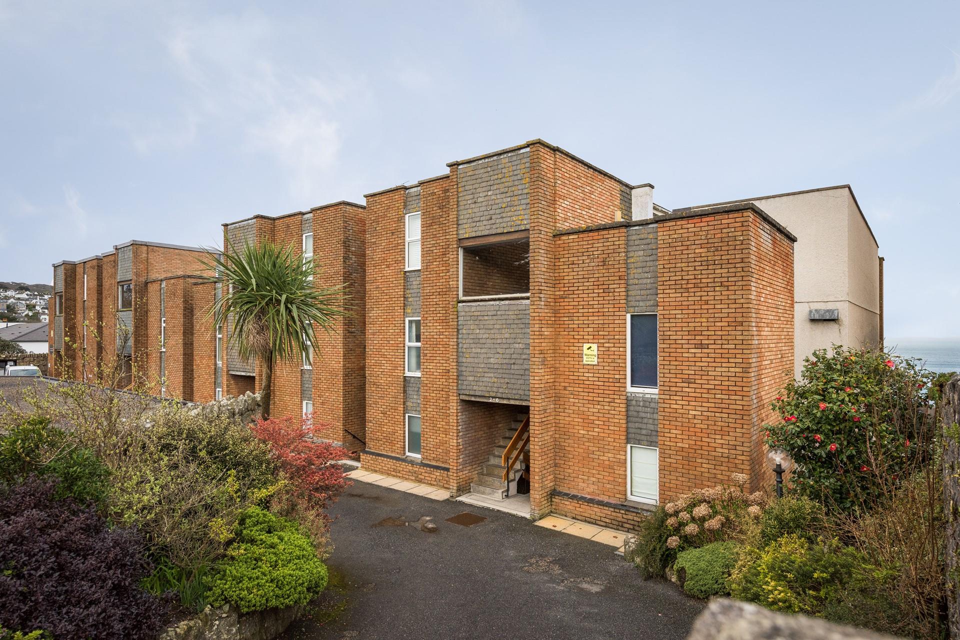 The exterior of the Gwel Marten apartments.