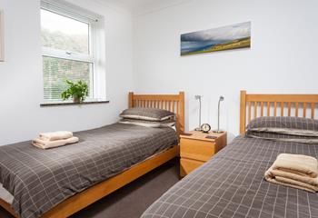 The twin bedroom is great for both children and friends sharing.