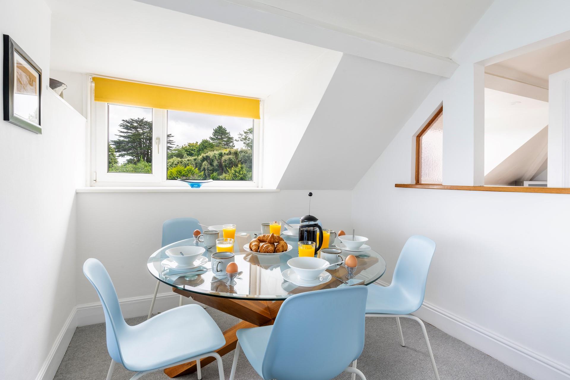 The round table is a great space for planning the day's activities.