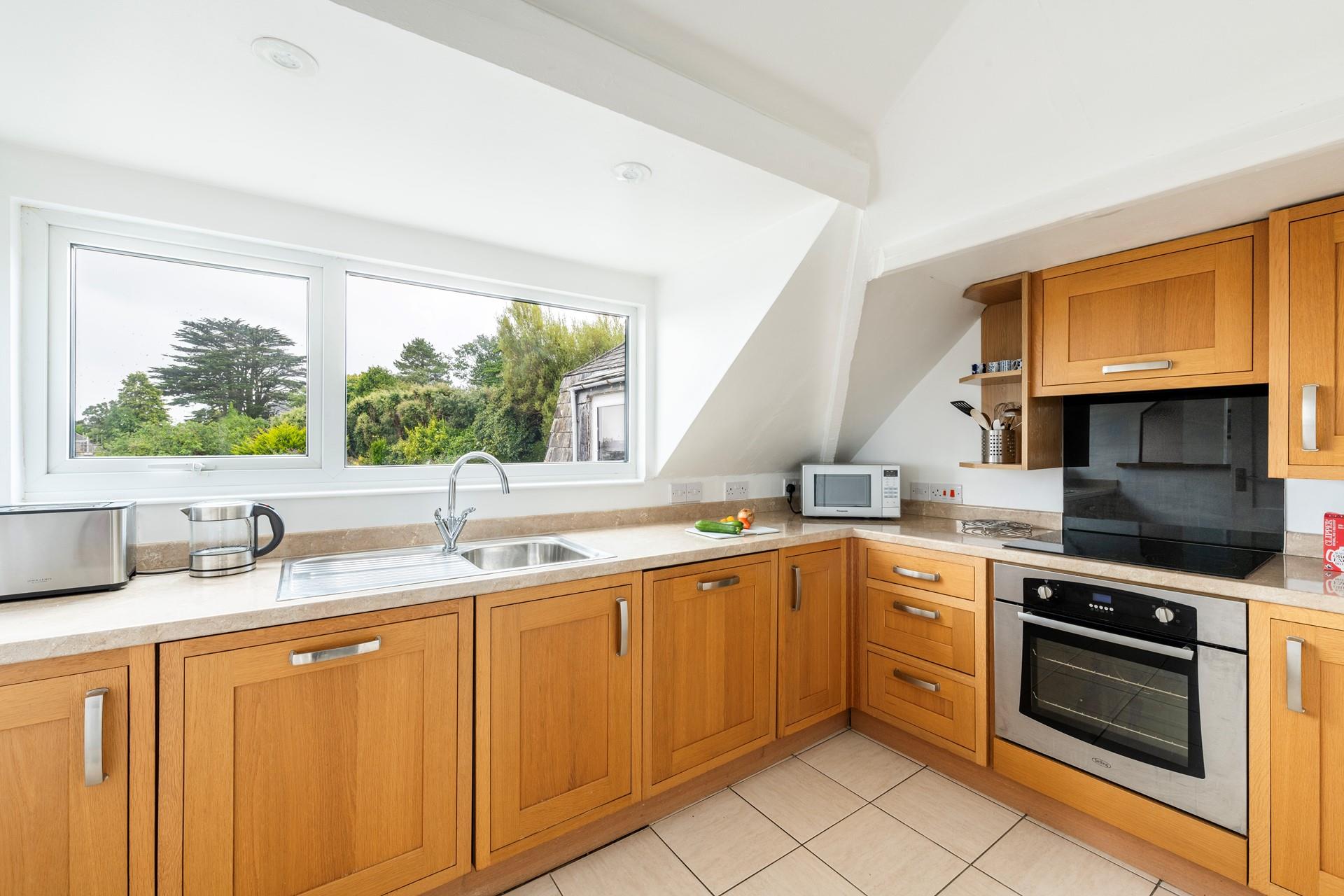 Rustle up some delights in the well-equipped kitchen.