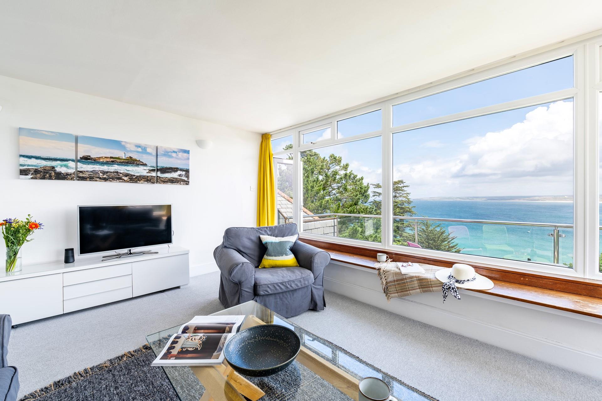 Turquoise waters and blue skies make for a dreamy view across the bay. 