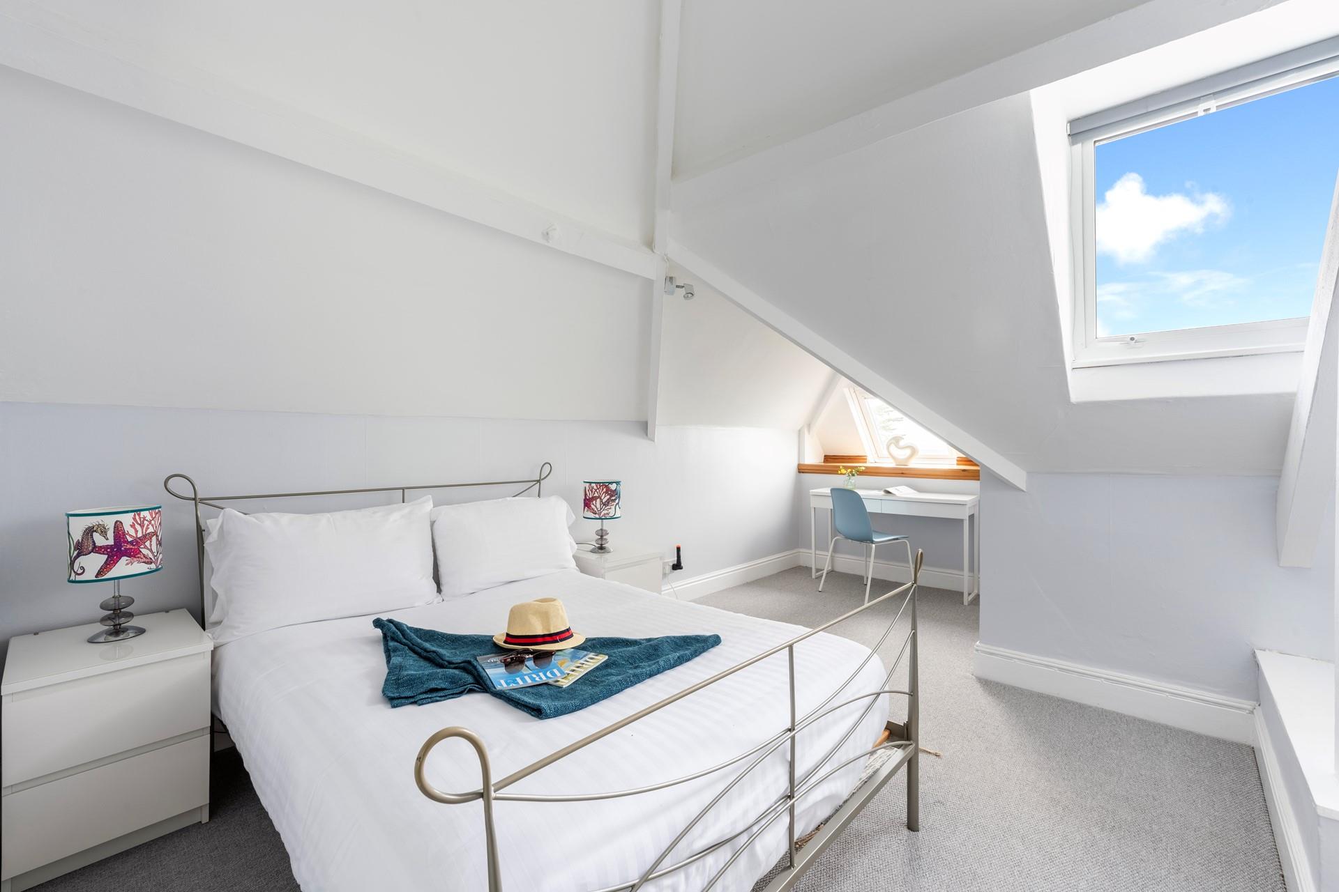 The double room is spacious and benefits from an en suite. 