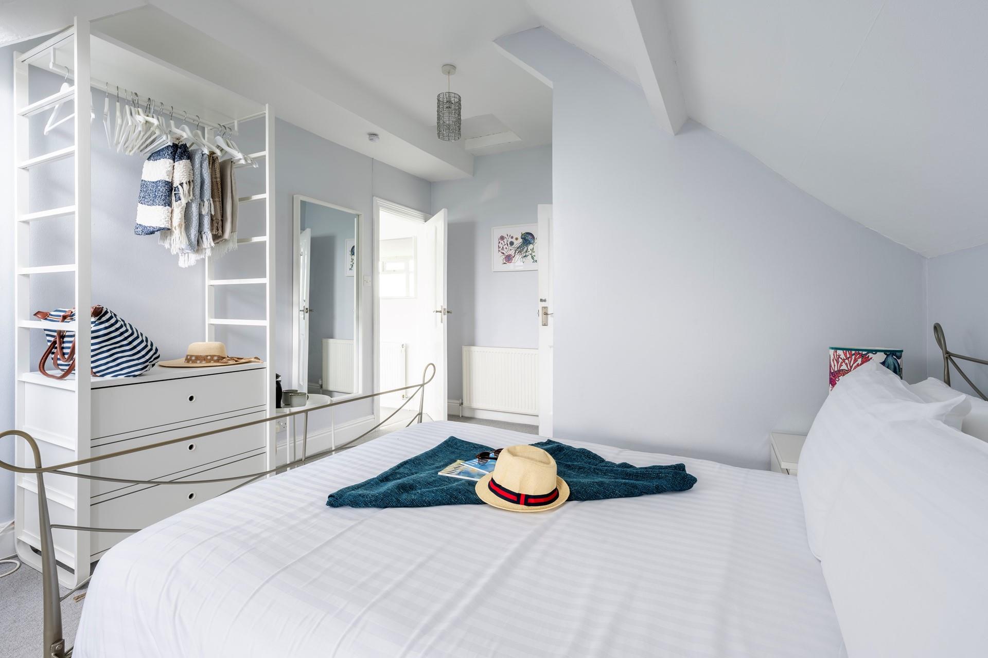 There is plenty of hanging space for all your holiday clothes.