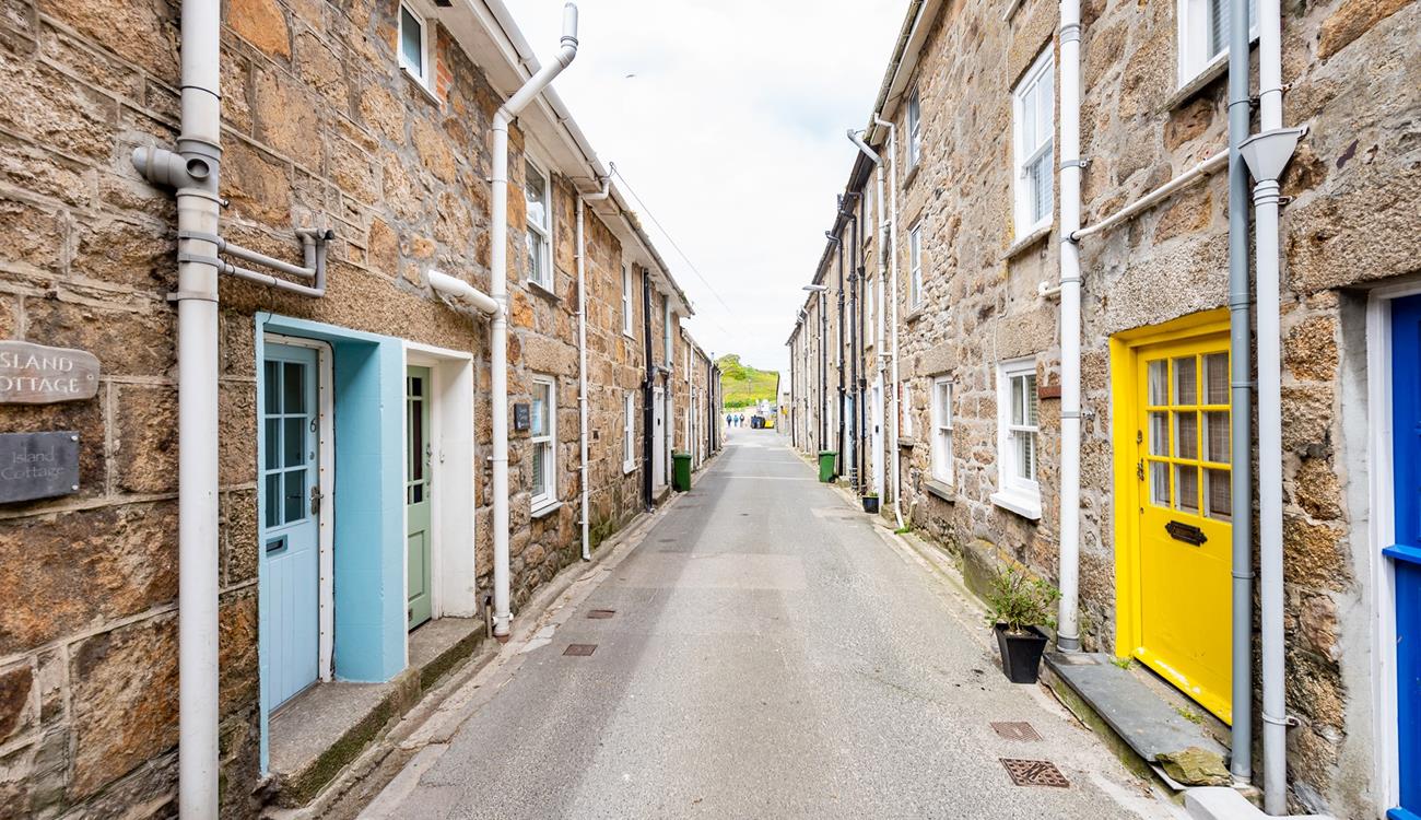 Step out the door and head down the road full of Cornish cottages to explore the shops in Fore Street.