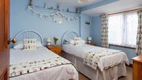 Bedroom 2 is the twin room on the first floor and it is at the rear of Island Cottage. 