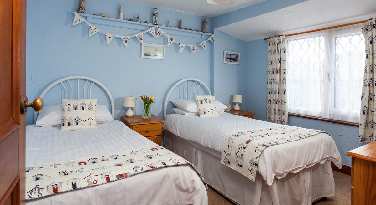 Bedroom 2 is the twin room on the first floor and it is at the rear of Island Cottage. 