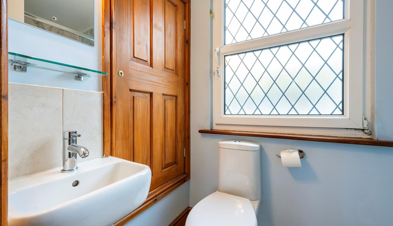 The en suite for Bedroom 3 is situated at the front of Island Cottage. 