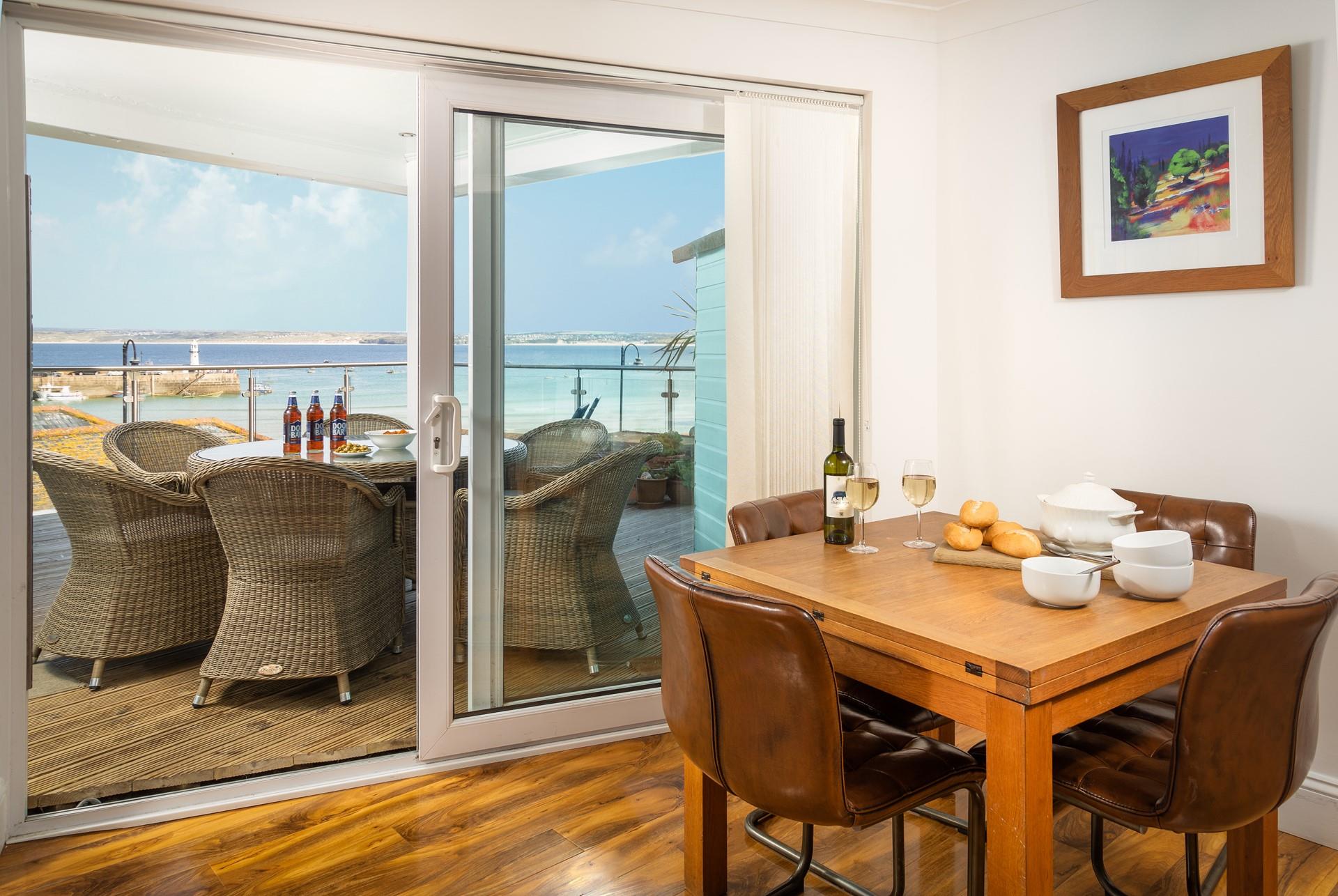 Enjoy a lazy lunch on your decking in between sunbathing.