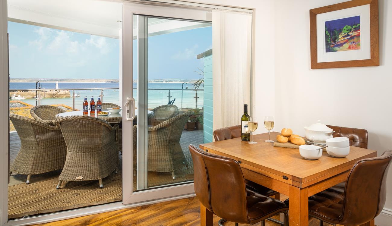 Enjoy a lazy lunch on your decking in between sunbathing.