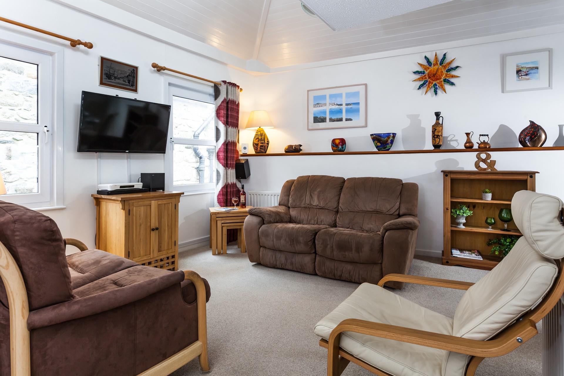 Relax on the sofa with a good film on the TV in the evenings.