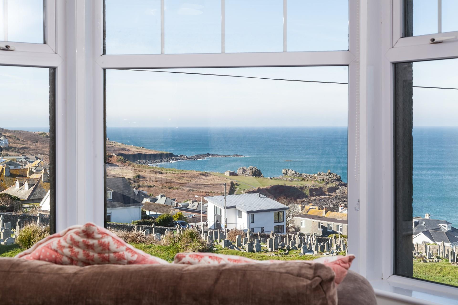 Gaze at the mesmerising sea views from the sitting room.