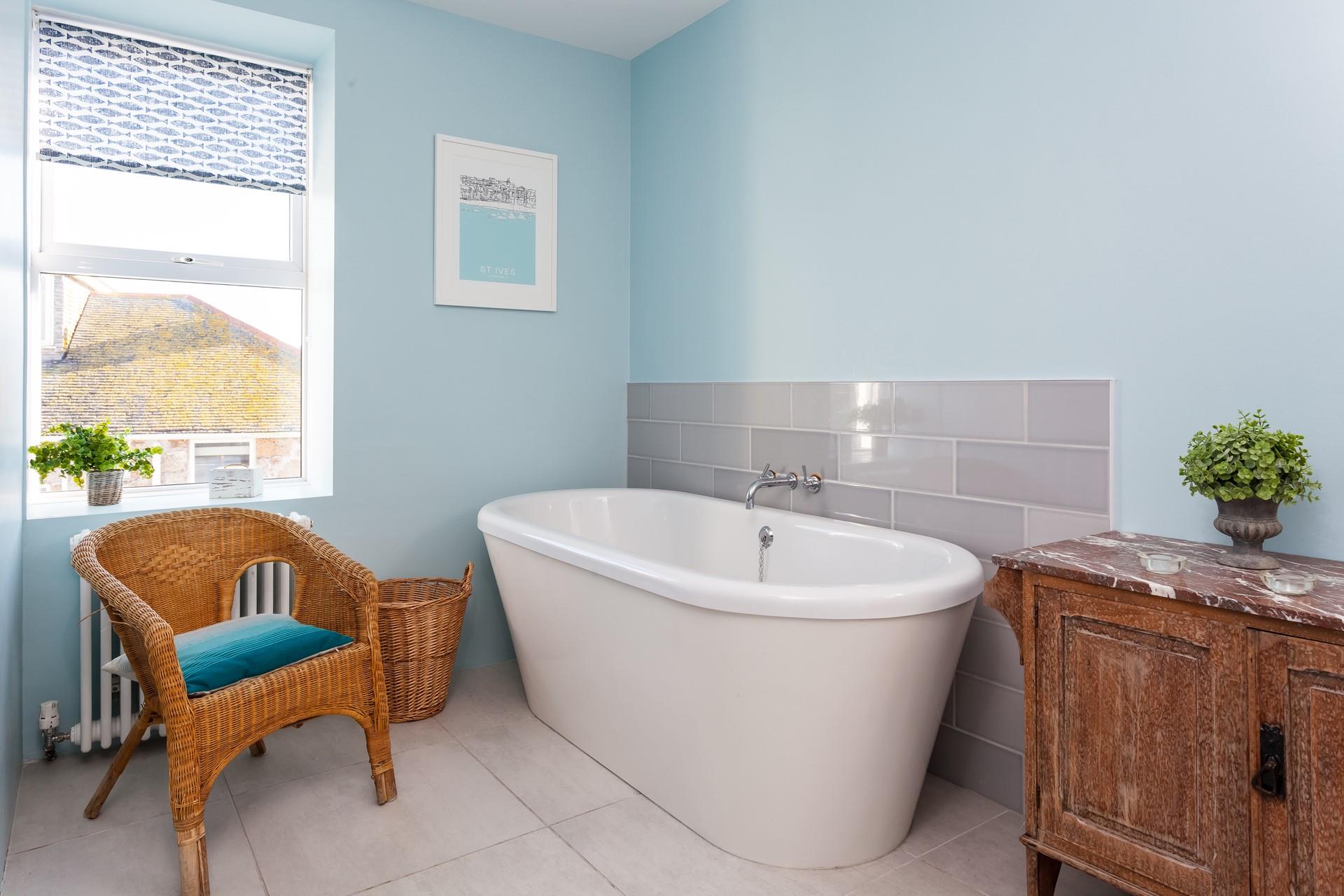 Unwind with a relaxing soak in a hot bubble bath.