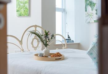 Relax and enjoy breakfast in bed with a stunning view.