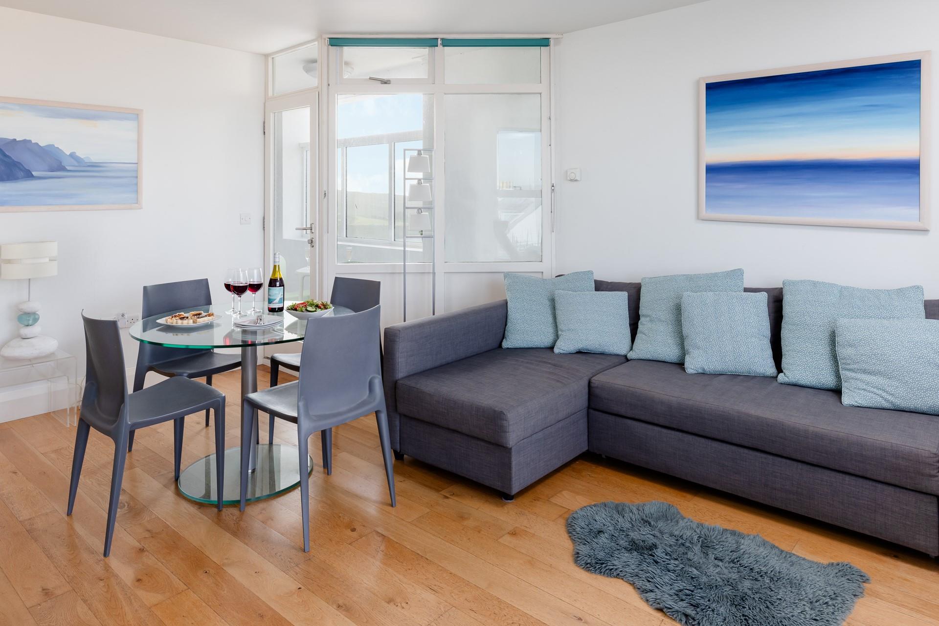 Relax on the sofa after a day of adventures.