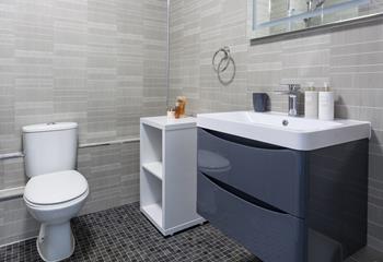 The modern bathroom provides the perfect space to get ready each morning.