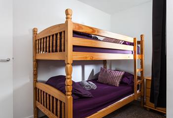 Bedroom 3 has bunk beds, perfect for the kids to settle into each night.