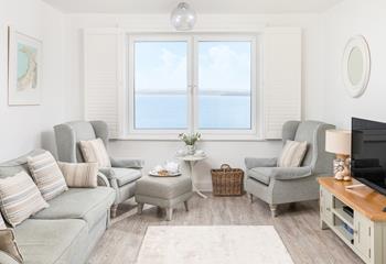 The lounge offers magnificent sea views of St Ives Bay!