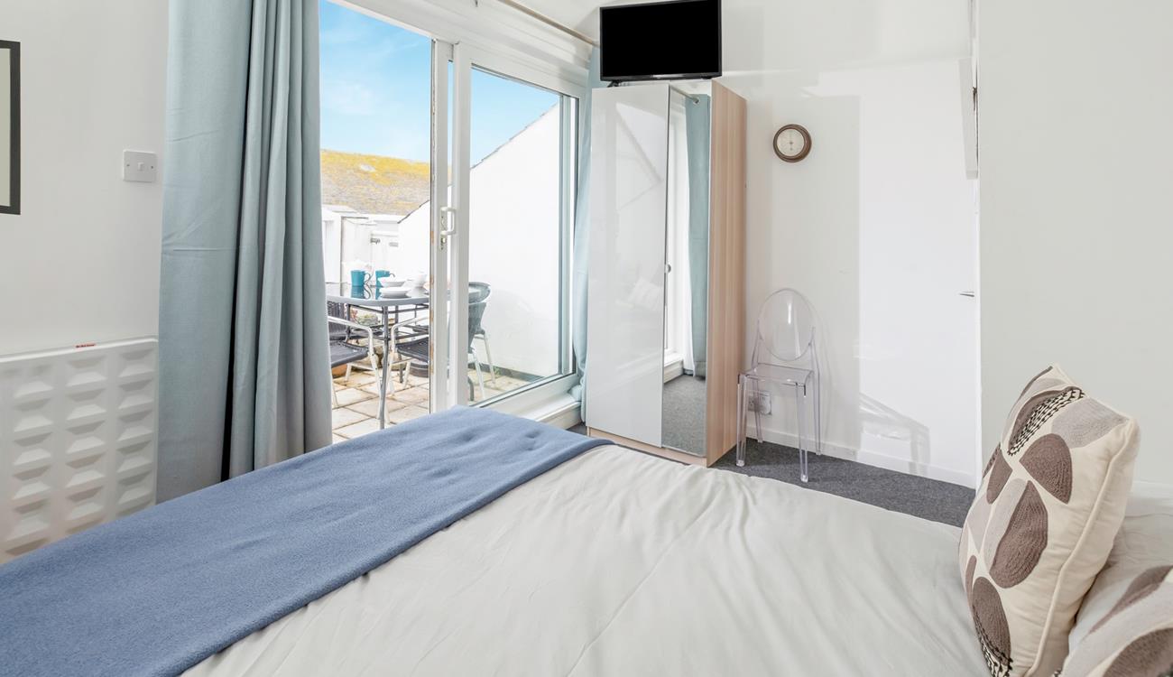 Sit on your balcony to enjoy an evening tipple as the sun goes down.