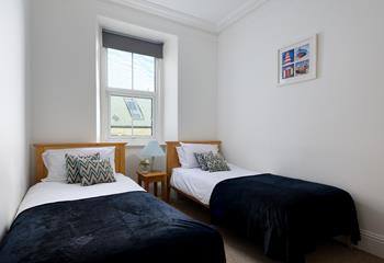 The twin bedroom is perfect for children or young adults.