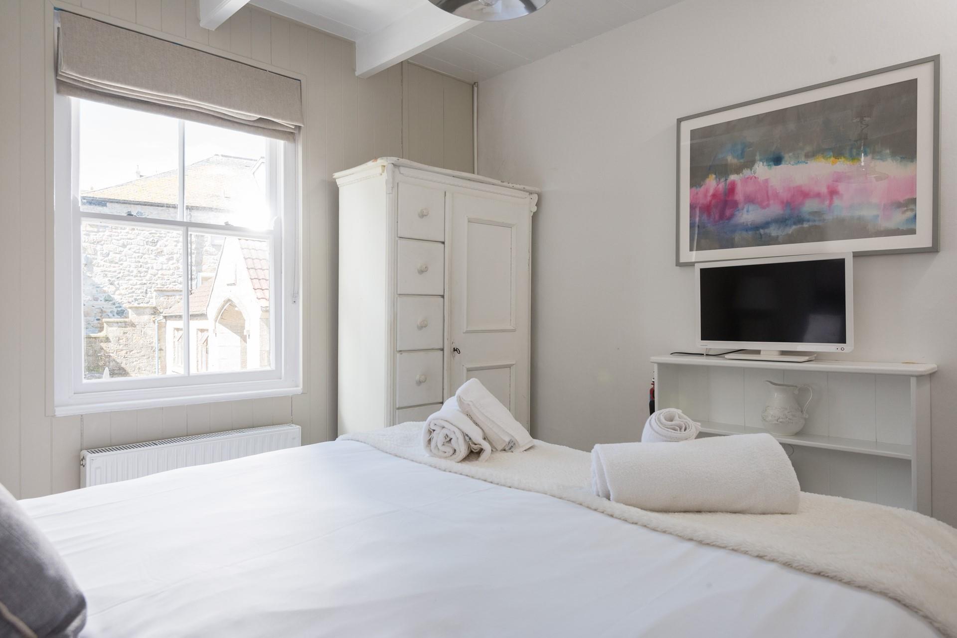 Wake up in the soft sheets and start the day with a cuppa.