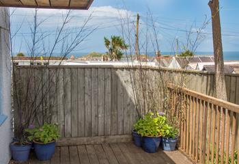 Look out over to the Island and St Ives Bay whilst relaxing on your balcony.