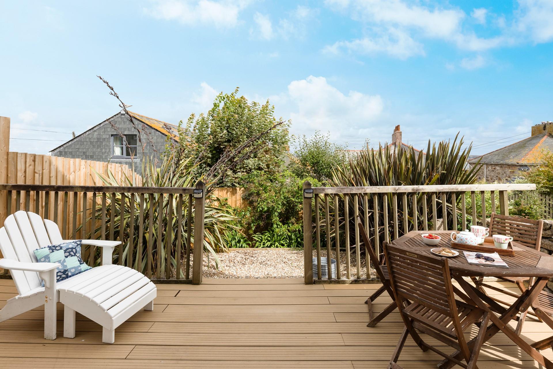 Soak up the sun on the decking.