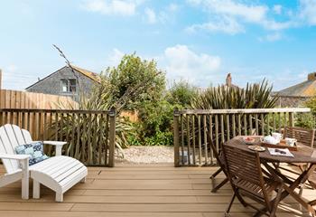 Soak up the sun on the decking.