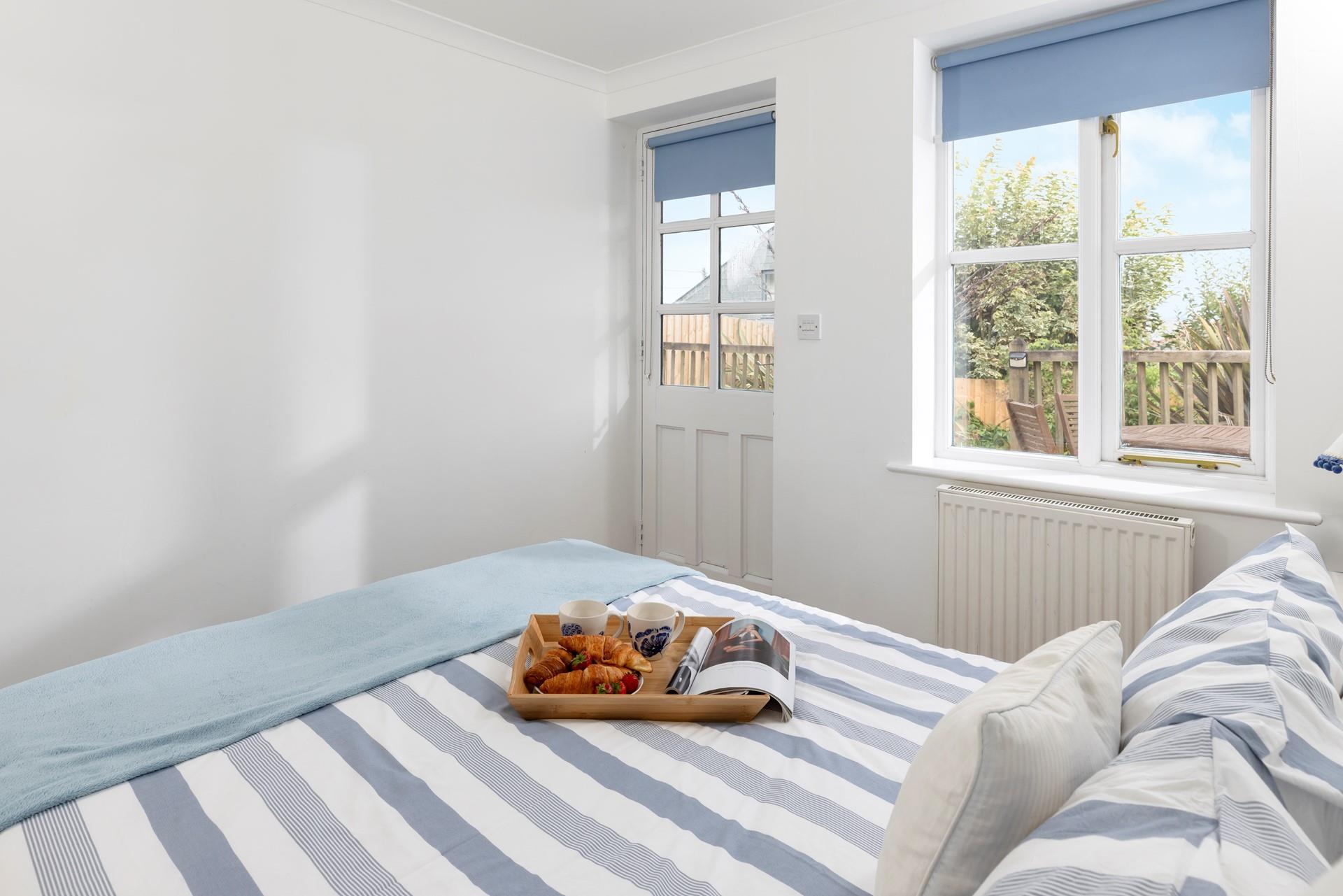 Treat yourself to breakfast in bed each morning.