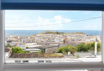 The views stretch across to the Island.