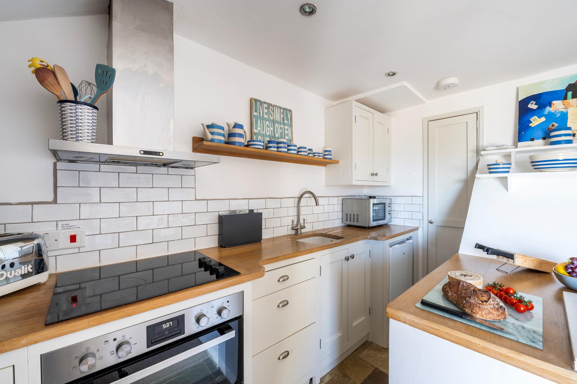 The stylish design makes the kitchen a delight to cook in.