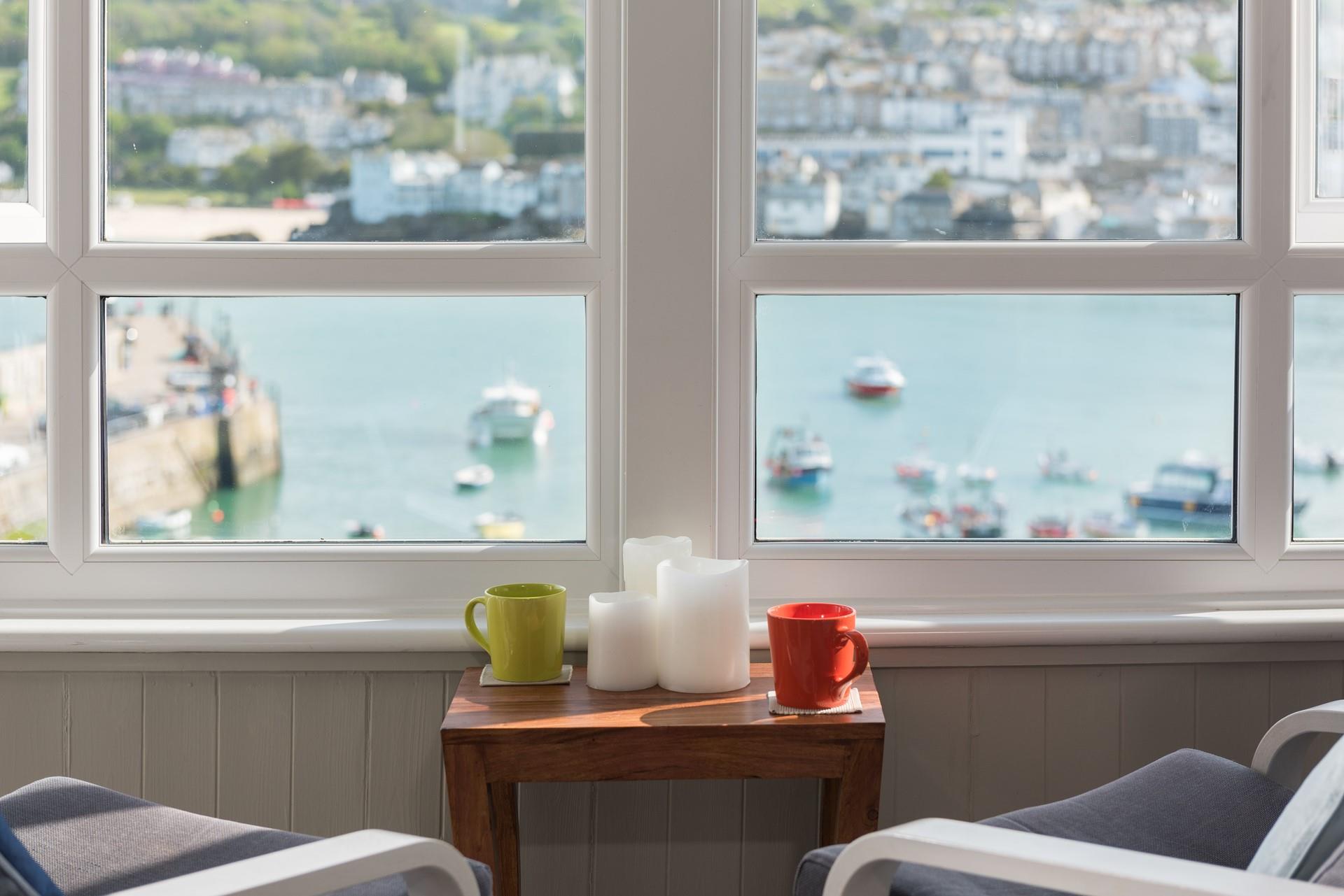 Enjoy a leisurely cup of tea, while admiring the view. 